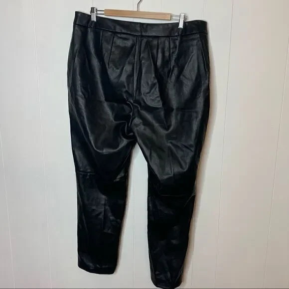 Black Faux Leather Pants  - Picture 6 of 7